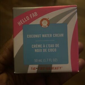 First Aid Beauty Coconut Water Cream - Pink and Blue Packaging